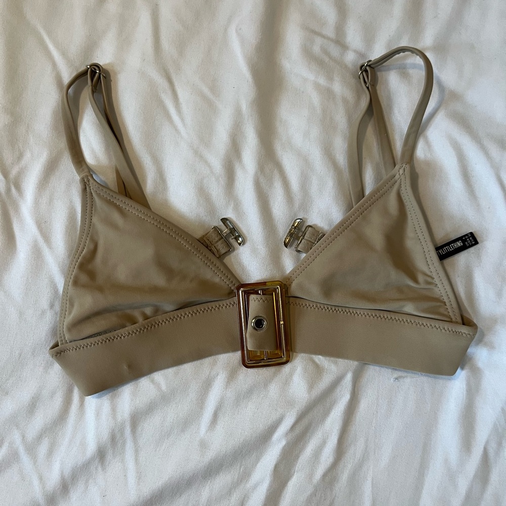 Pretty Little Thing Tan Bikini Top